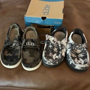 Hey Dude Kids Toddler K9- Black and White and Camo